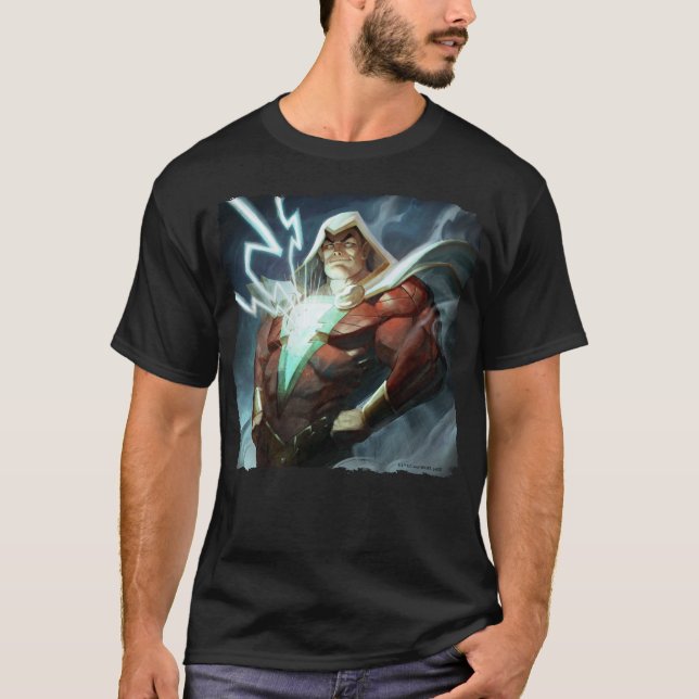 T-shirt Illustration de Shazam en crise infinie (Devant)