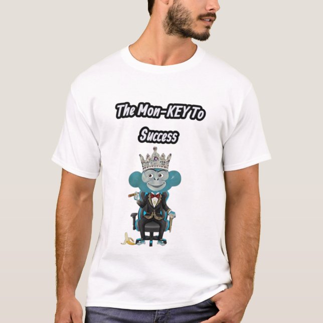 T-shirt Illustration de Singe de la Réussite (Devant)