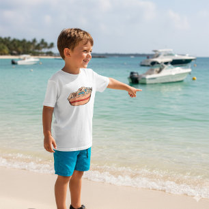 T-shirt Illustration de Speedboat amusant Nautical Boat De