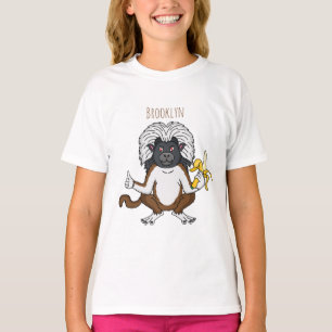 T-shirt Illustration de style cartoon du tamarin à tête de
