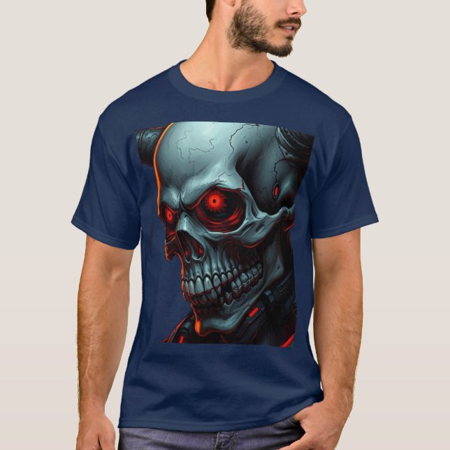 T-shirt Illustration de style comics crâne Fantastique (Devant)