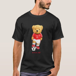 T-shirt Illustration de style coup d'envoi de football de 