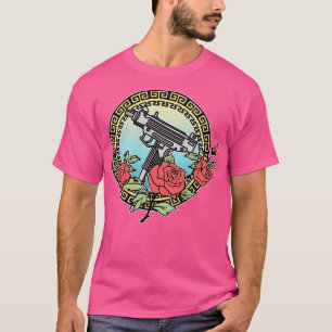 T-shirt Illustration de style tatouage esthétique Rose Gan