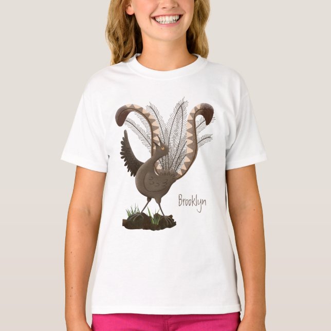 T-shirt Illustration de superbe et superbe lyrebird (Devant)