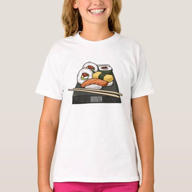 T-shirt Illustration de sushi (Devant)