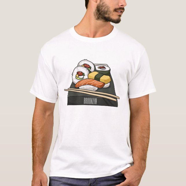 T-shirt Illustration de sushi (Devant)