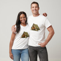 Illustration de tente de camping en toile à cadre
