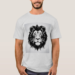 T-shirt Illustration de tête de lion avec détails complexe