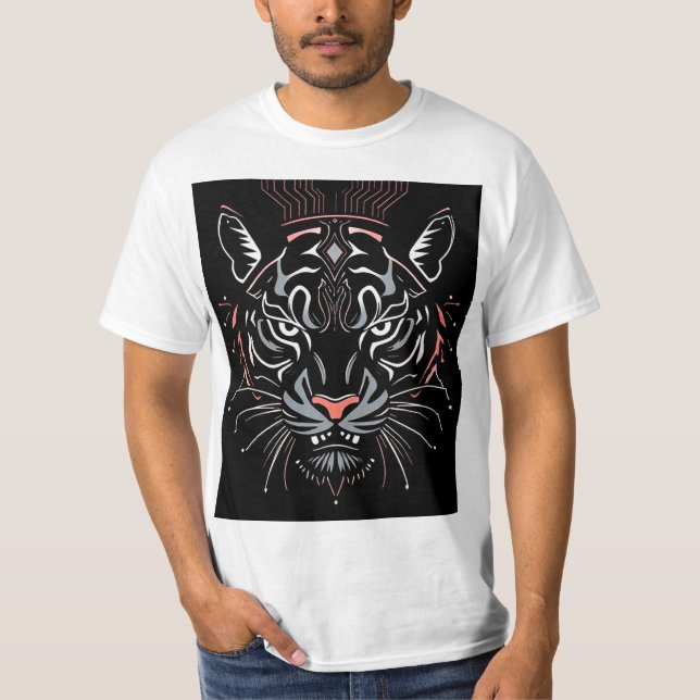 T-shirt Illustration de tête de tigre (Devant)