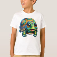 Illustration de tortue colorée mignonne