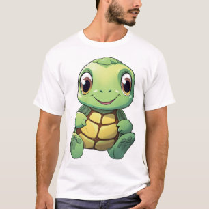 T-shirt Illustration de tortue de dessin animé