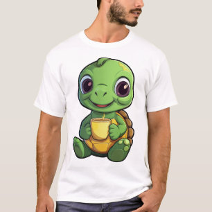T-shirt Illustration de tortue de dessin animé Copie Copie
