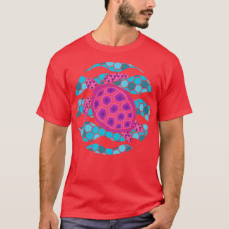 T-shirt Illustration de tortue rose