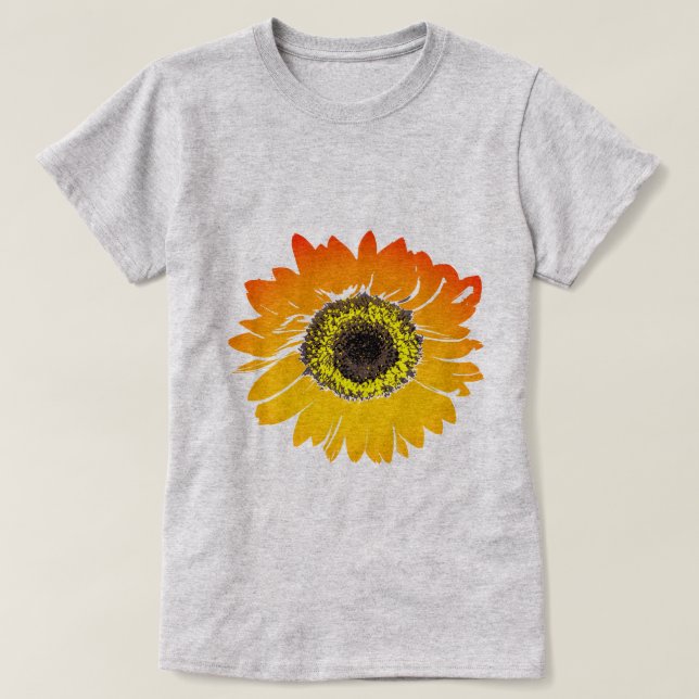 T-shirt Illustration de tournesol jaune tendance (Design devant)