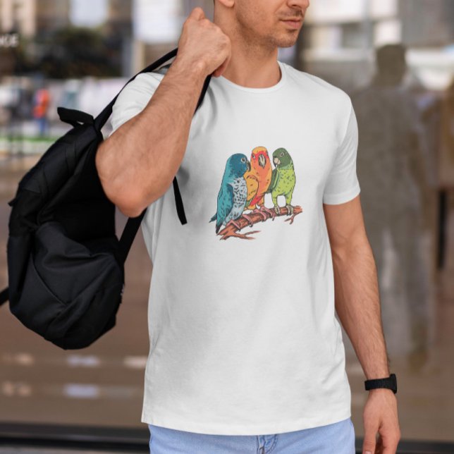 T-shirt Illustration de trois perroquets (Créateur téléchargé)
