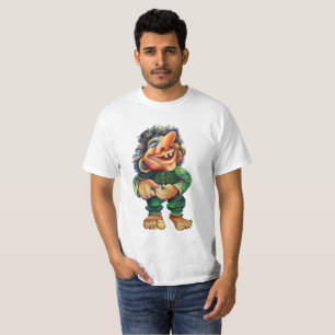 T-shirt Illustration de troll drôle scandinave aquarelle
