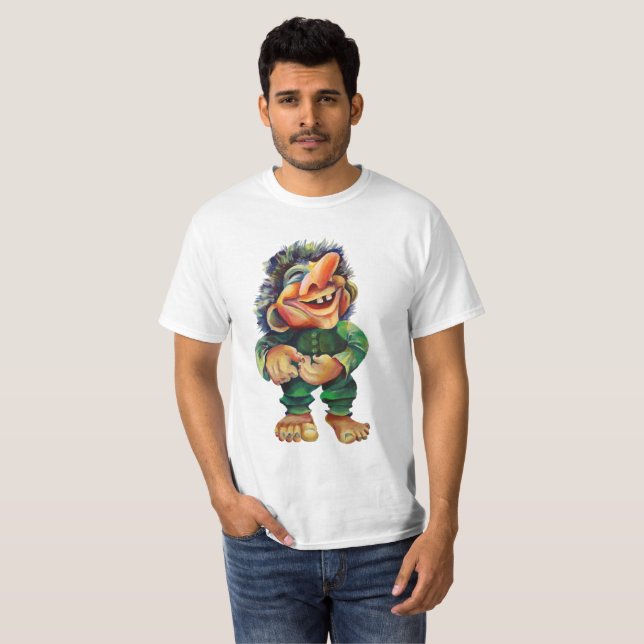 T-shirt Illustration de troll drôle scandinave aquarelle (Devant entier)