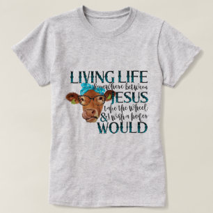 T-shirt Illustration De Vache Coquine Avec Citation Humori