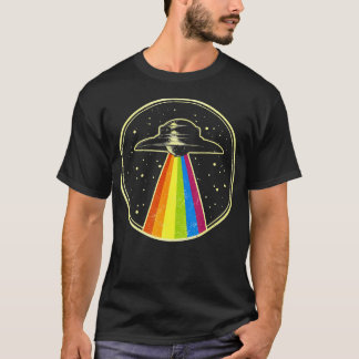 T-shirt Illustration de vaisseau extraterrestre rétro avec
