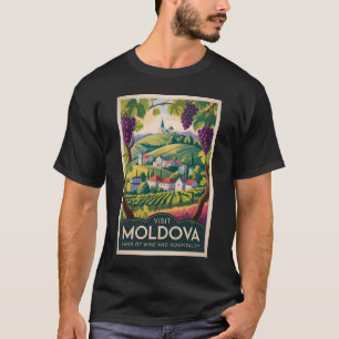 T-shirt Illustration de vignoble de Moldavie Art de voyage