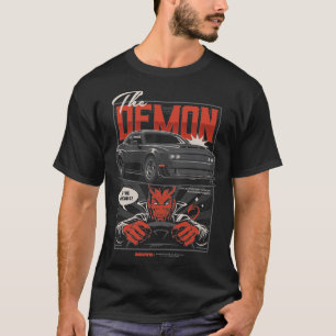 T-shirt  Illustration de voiture Challenger Demon