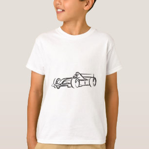 T-shirt Illustration de voiture de course imprimée sur des