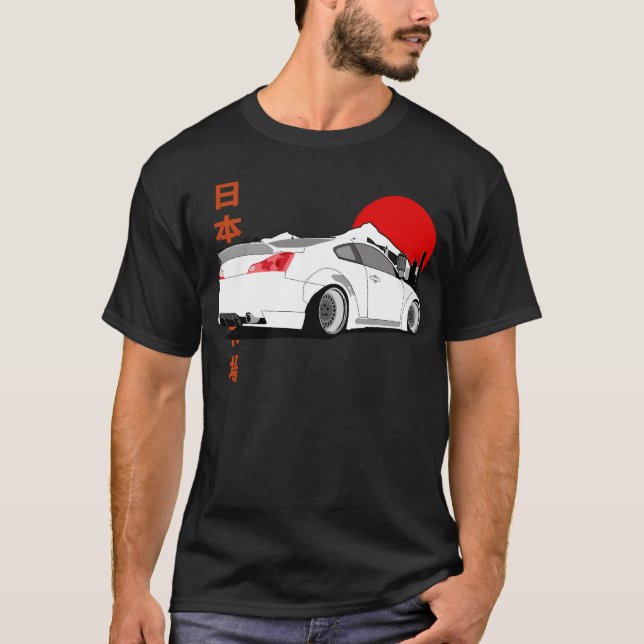 T-shirt Illustration de voiture de sport JDM rétro minimal (Devant)
