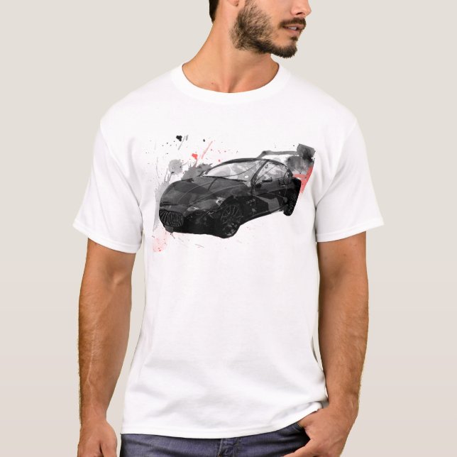T-shirt illustration de voiture du GT de maserati (Devant)