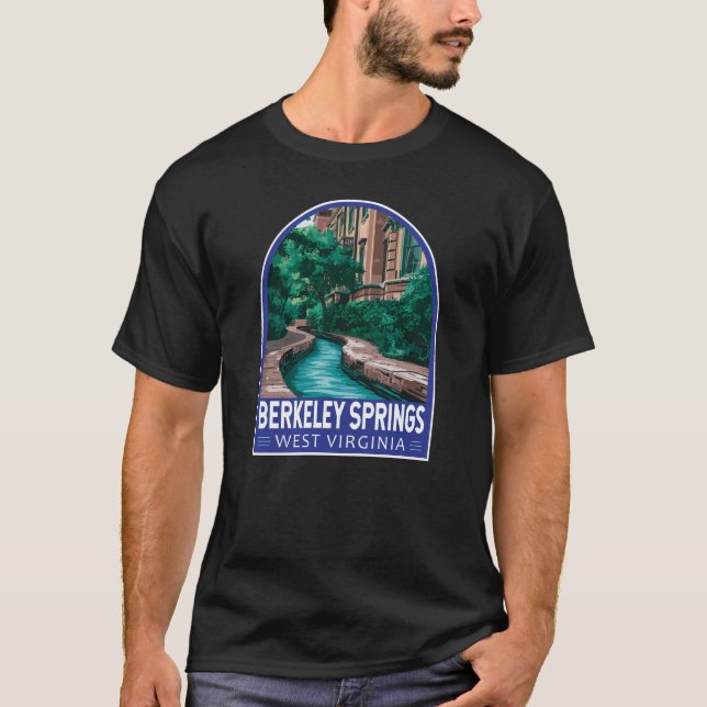T-shirt Illustration de voyage à Berkeley Springs Virginie (Devant)