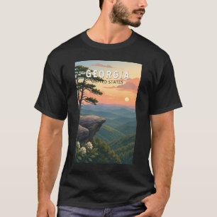 T-shirt Illustration de voyage artistique vintage de Géorg