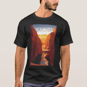 T-shirt Illustration de voyage artistique vintage du Tchad