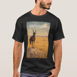 T-shirt Illustration de voyage au Soudan du Sud Art vintag