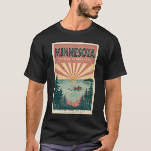 T-shirt Illustration de voyage d'art vintage de l'État du