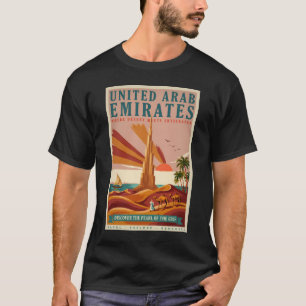 T-shirt Illustration de voyage de chameau de Burj Khalifa