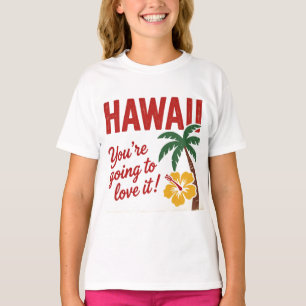 T-shirt Illustration de voyage des îles hawaïennes rétro v