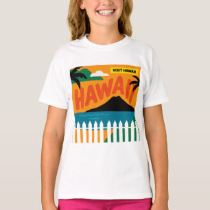 T-shirt Illustration de voyage des îles hawaïennes rétro v