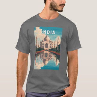 T-shirt Illustration de voyage en Inde Art Vintage amis