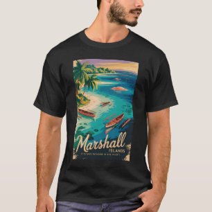 T-shirt Illustration de voyage sur la côte des Îles Marsha
