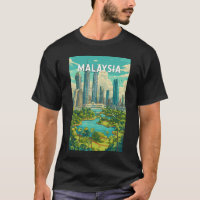 Illustration de voyage vintage en Malaisie