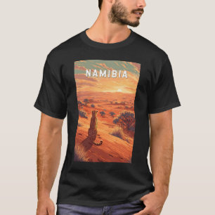 T-shirt Illustration de voyage vintage sur la Namibie