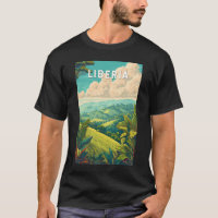 Illustration de voyage vintage sur le Liberia