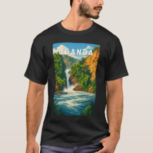 T-shirt Illustration de voyage vintage sur l'Ouganda