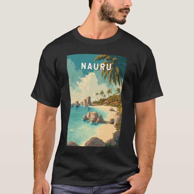 T-shirt Illustration de voyage vintage sur Nauru (Devant)