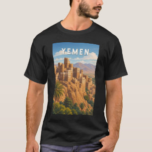 T-shirt Illustration de voyage vintage Yémen