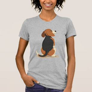 T-shirt Illustration de vue arrière de chien Beagle vintag