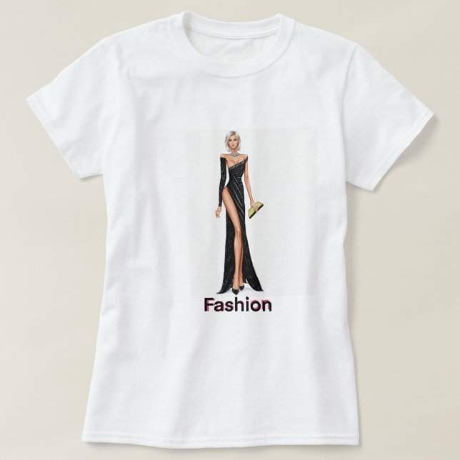 T-shirt Illustration d'élégance de mode (Design devant)