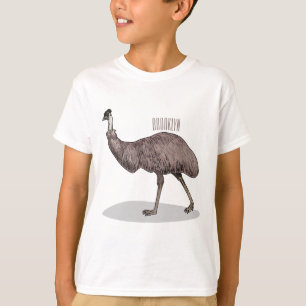 T-shirt Illustration d'Emu bird