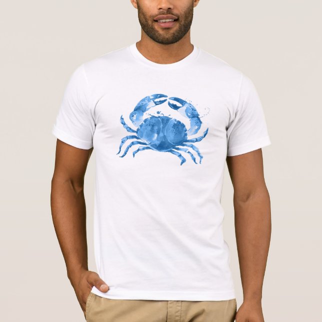 T-shirt Illustration des aquarelles en carton bleu (Devant)