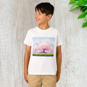 T-shirt Illustration des arbres roses