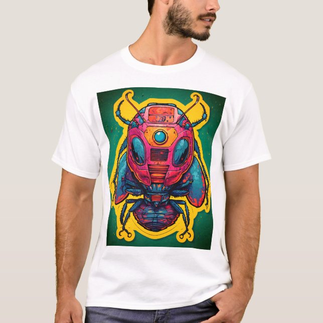 T-shirt Illustration des autocollants (Devant)